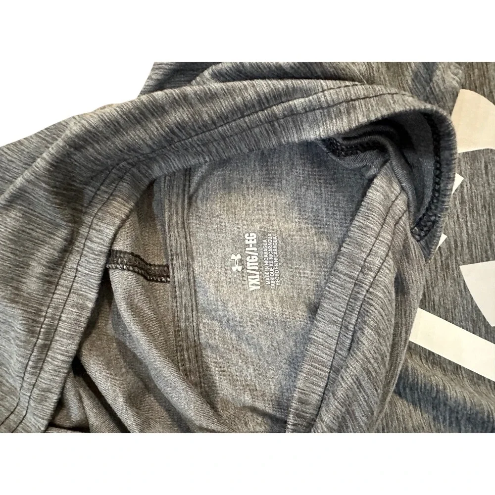 Under Armour Kids Youth Gray Mountain Logo Hoodie Long Sleeve Athletic Shirt YXL